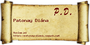 Patonay Diána névjegykártya
