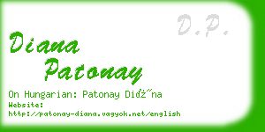 diana patonay business card